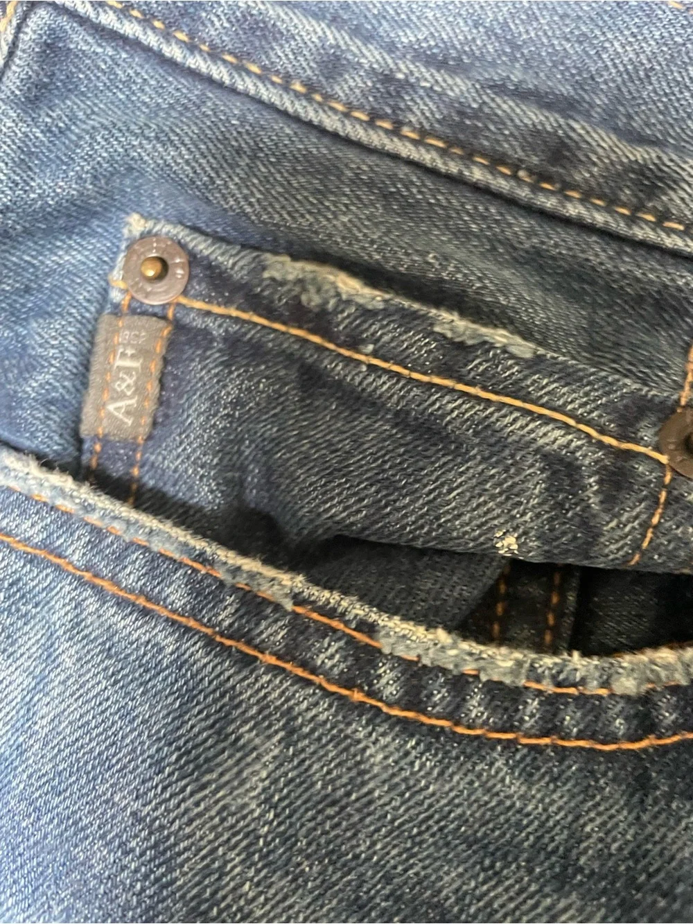 Abercrombie & Fitch Men's Dark Blue Straight Jeans